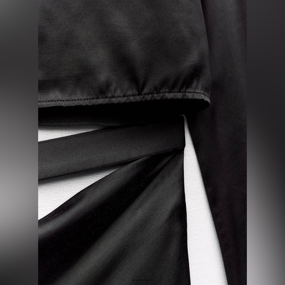 ZARA SLIT SATIN DRESS - Picture 6 of 7